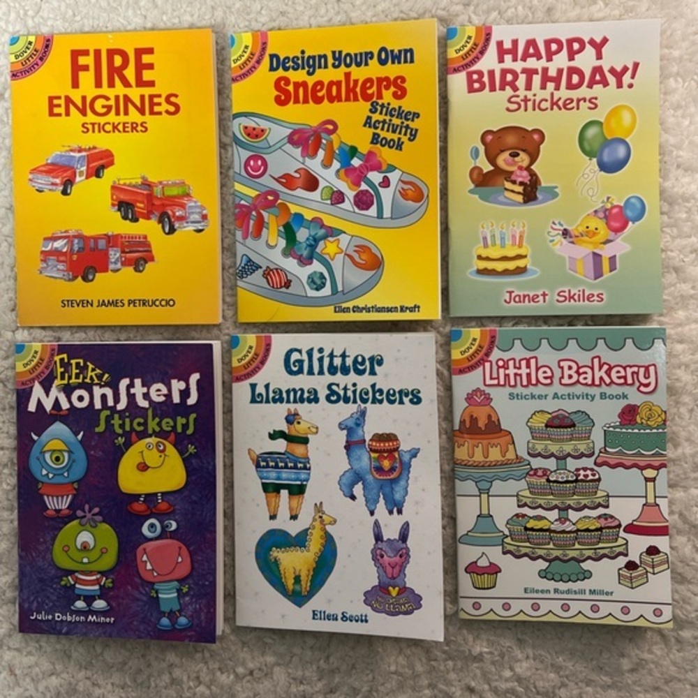 Dover Publications Misc. Sticker Books Set of 6